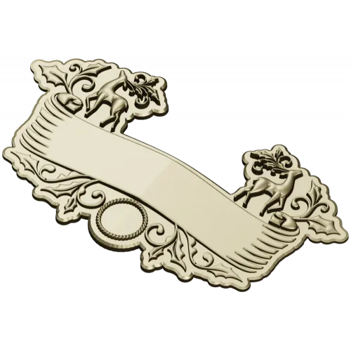 Ornate Deer Banner - STL 3D Model for CNC