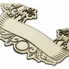 Ornate Deer Banner - STL 3D Model for CNC