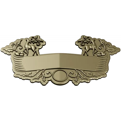 Ornate Deer Banner - STL 3D Model for CNC
