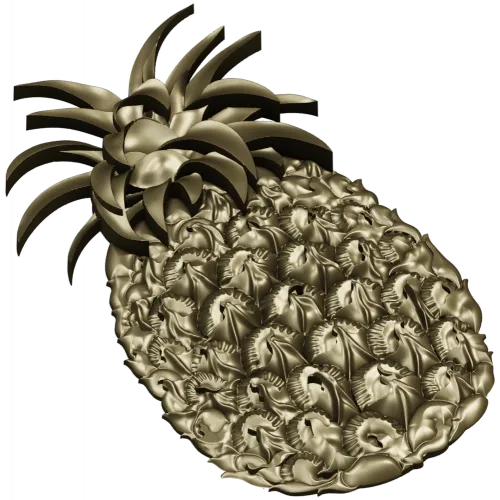 Pineapple Blossom Relief - STL 3D model for CNC milling