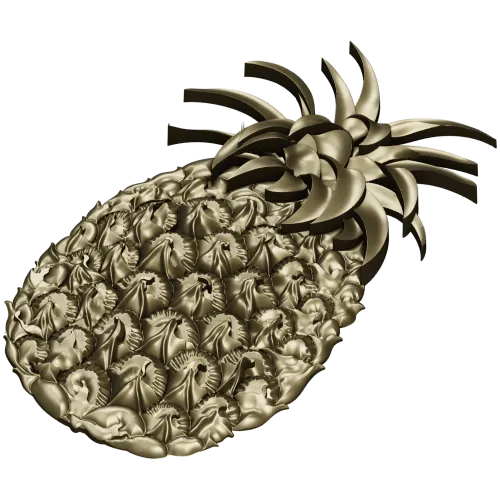 Pineapple Blossom Relief - STL 3D model for CNC milling