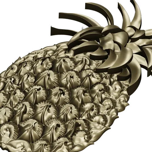 Pineapple Blossom Relief - STL 3D model for CNC milling