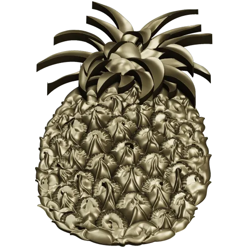 Pineapple Blossom Relief - STL 3D model for CNC milling