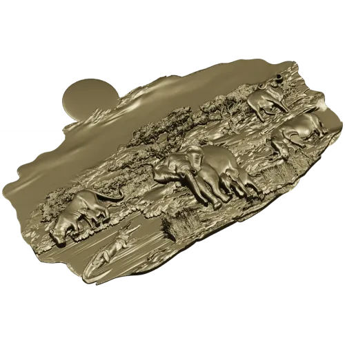 Барельеф саванна - 3D модель STL для ЧПУ