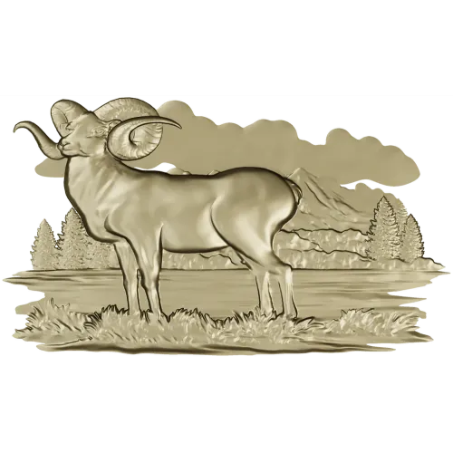 Mountain Ram relief STL for CNC milling