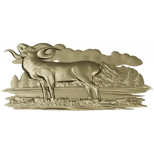 Mountain Ram relief STL for CNC milling