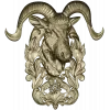 Ram Head High-Relief STL Model for CNC