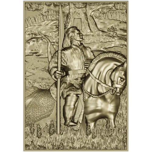 Batyr relief panel STL for CNC carving