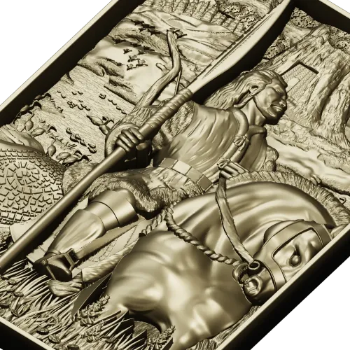 Batyr relief panel STL for CNC carving