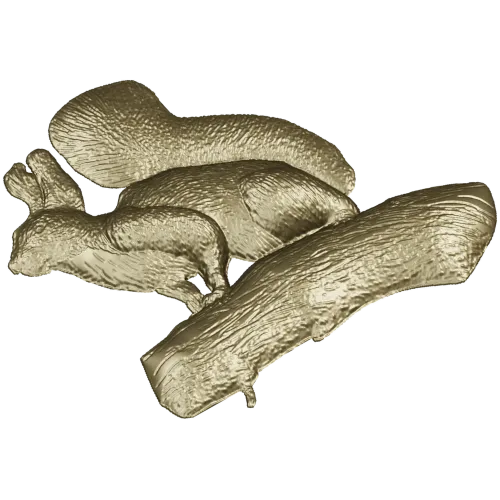 Белка на ветке - 3D модель STL для ЧПУ