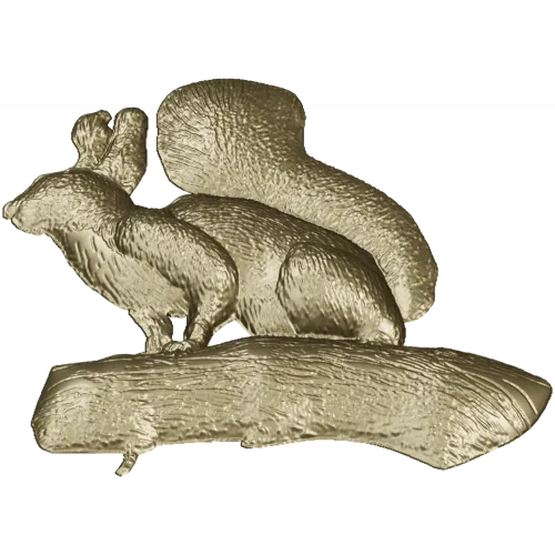Белка на ветке - 3D модель STL для ЧПУ