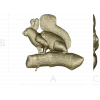 Белка на ветке - 3D модель STL для ЧПУ