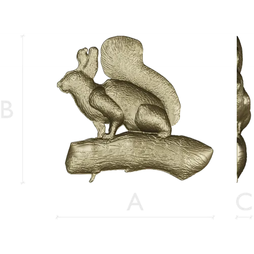Белка на ветке - 3D модель STL для ЧПУ