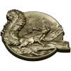 Squirrel Medallion STL - high-relief 3D model for CNC