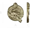 Squirrel Medallion STL - high-relief 3D model for CNC