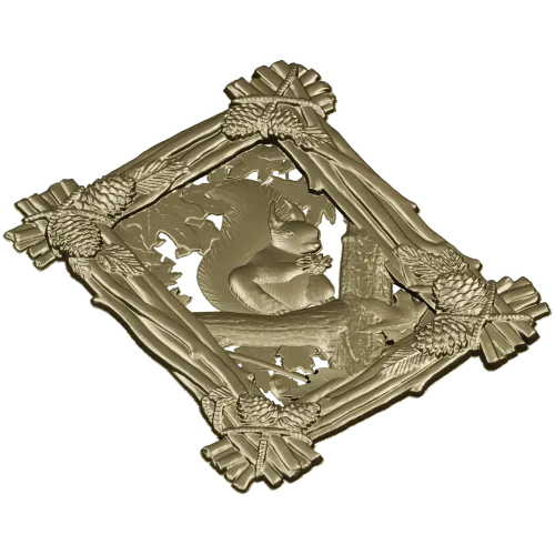 Белка в лесной раме - 3D модель STL для ЧПУ
