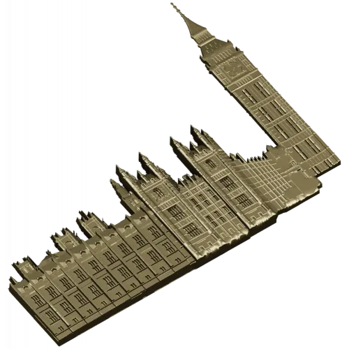 Панорама Биг-Бен - 3D модель STL для ЧПУ