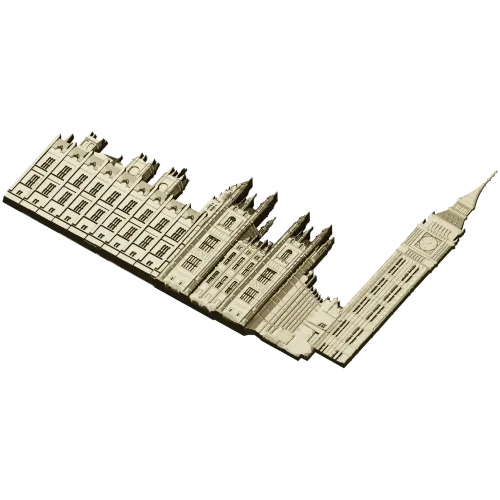 Панорама Биг-Бен - 3D модель STL для ЧПУ