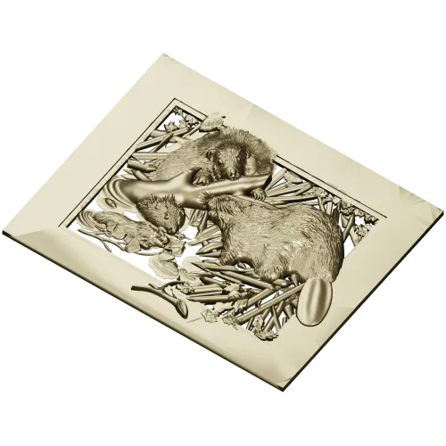 Панно "Бобровая заводь" - 3D модель STL для ЧПУ