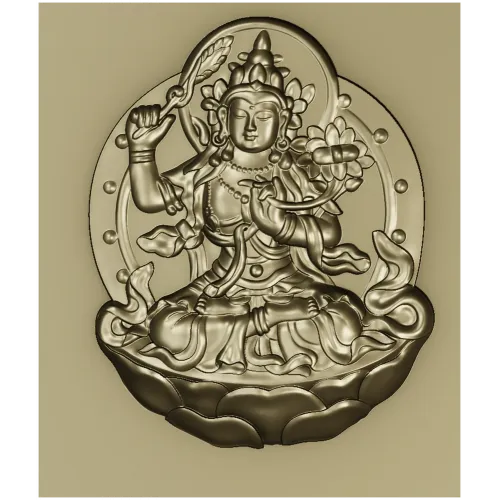 Lotus Bodhisattva High-Relief STL