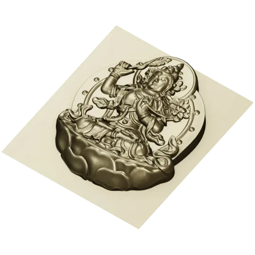 Lotus Bodhisattva High-Relief STL