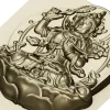 Lotus Bodhisattva High-Relief STL