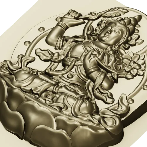 Lotus Bodhisattva High-Relief STL