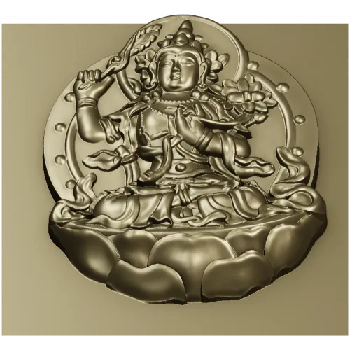 Lotus Bodhisattva High-Relief STL