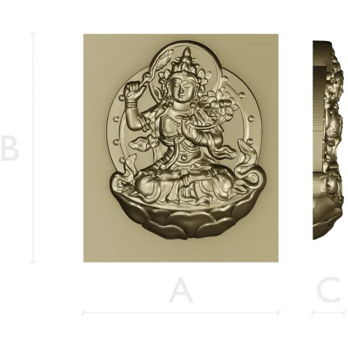 Lotus Bodhisattva High-Relief STL