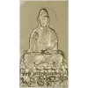 High-relief Buddha STL for CNC - Seated Lotus Panel