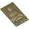 High-relief Buddha STL for CNC - Seated Lotus Panel