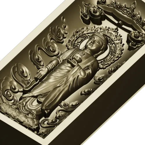 Serene Standing Buddha Relief STL