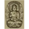 Медитирующий Будда в киоте - 3D модель STL для ЧПУ