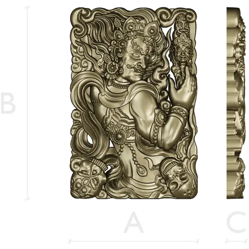 Гневный страж - рельефная 3D модель STL для ЧПУ