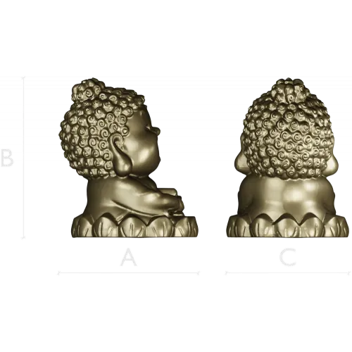 Малыш-Будда на лотосе - 3D модель STL для ЧПУ
