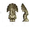 Feathered Guardian - detailed STL 3D model for CNC milling