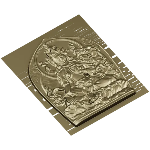 Бодхисаттва Лотос - рельефная 3D STL модель для ЧПУ