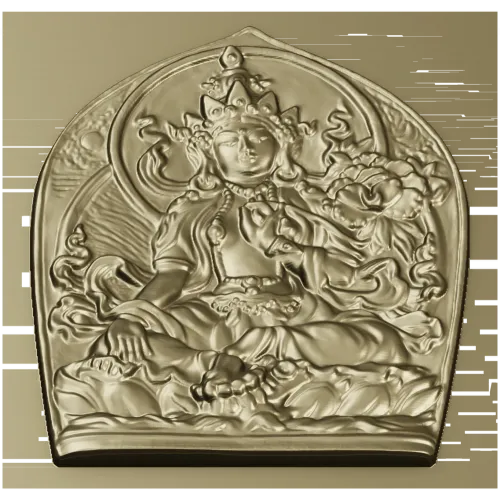 Бодхисаттва Лотос - рельефная 3D STL модель для ЧПУ