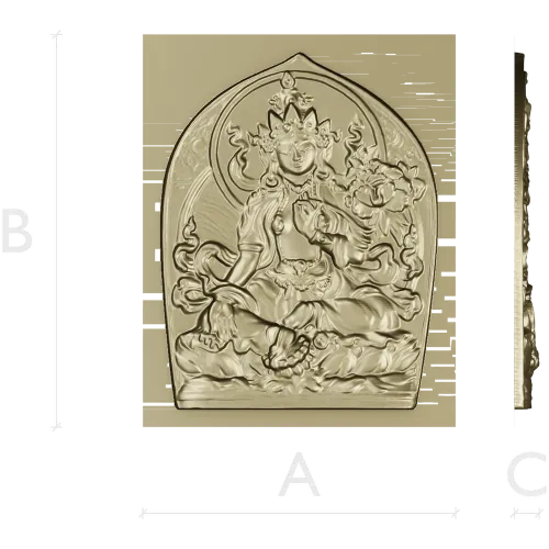 Бодхисаттва Лотос - рельефная 3D STL модель для ЧПУ