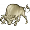 Bull bas-relief STL for CNC - Taurus charging 3D model