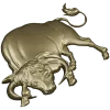 Bull bas-relief STL for CNC - Taurus charging 3D model