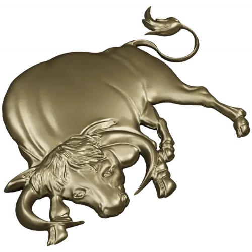 Bull bas-relief STL for CNC - Taurus charging 3D model
