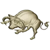 Bull bas-relief STL for CNC - Taurus charging 3D model