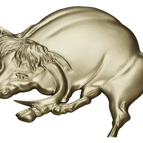 Bull bas-relief STL for CNC - Taurus charging 3D model