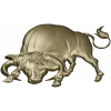 Bull bas-relief STL for CNC - Taurus charging 3D model