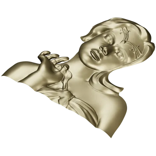 Elysian Maiden Bust - STL 3D Model for CNC
