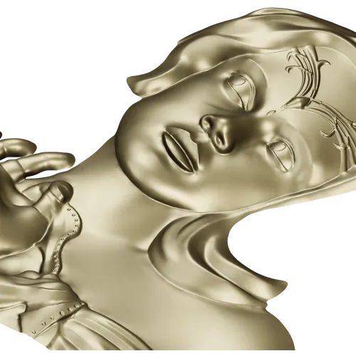Elysian Maiden Bust - STL 3D Model for CNC