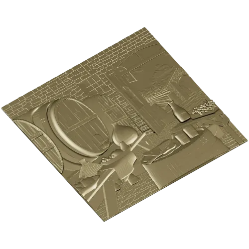 3D модель STL - панно "Уголок винодела" для ЧПУ
