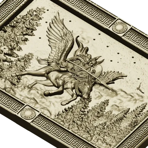 Валькирия в полёте - 3D панель STL для ЧПУ