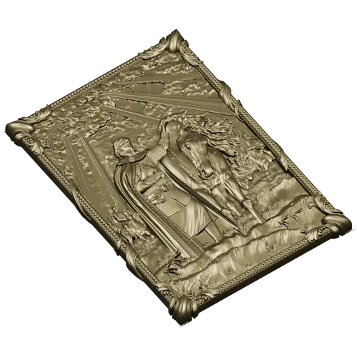 Панно "Вещий Олег" - 3D модель STL для ЧПУ